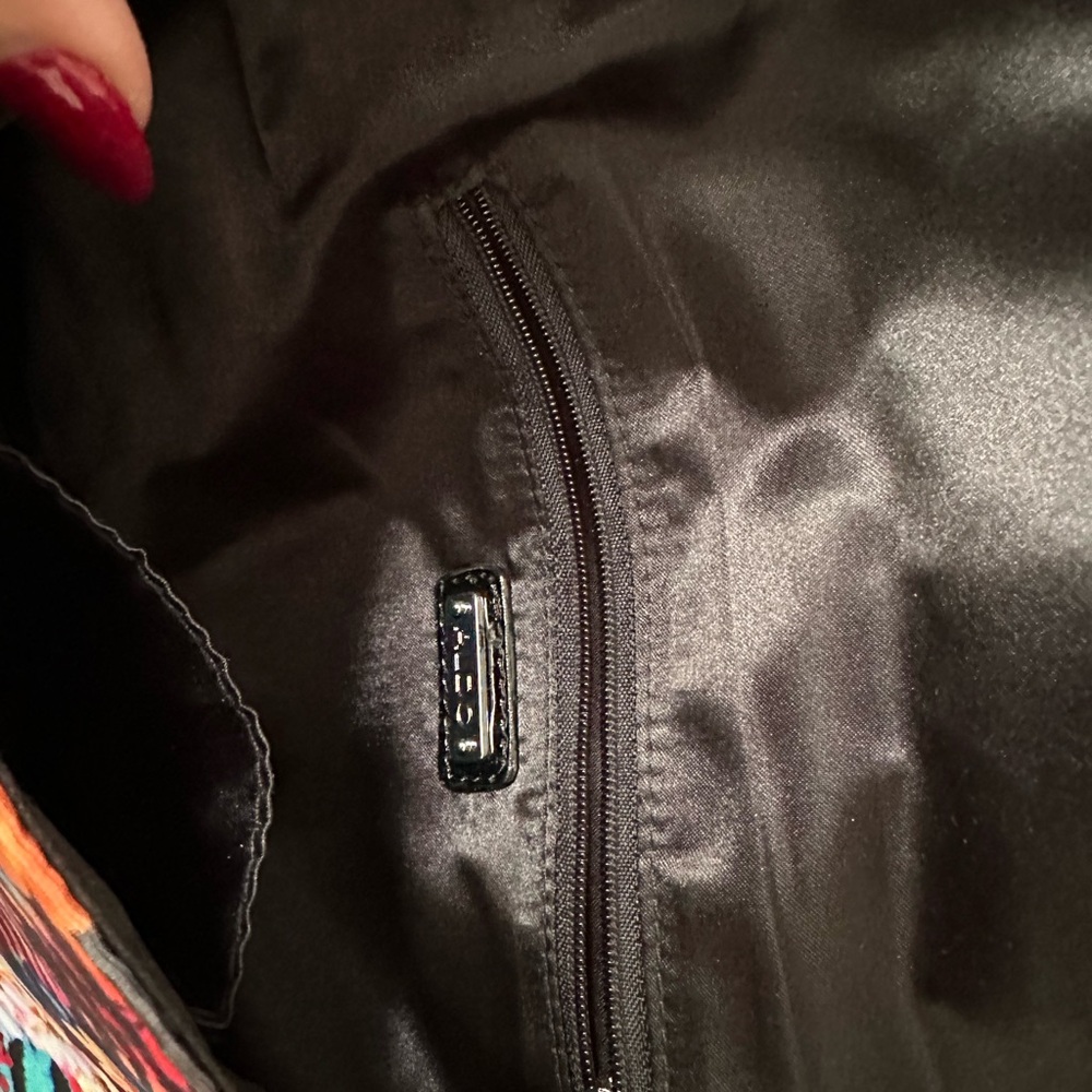 Aldo Vibrant Floral and Zebra Print Chain Clutch - Picture 4 of 5